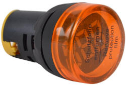 TRACON feszültségmérő, LED jelzőfény, sárga 24-500VAC, d=22mm - NYG3-VY (NYG3-VY)