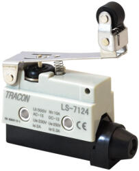 TRACON Helyzetkapcsoló, rugószáras-csuklógörgő 1×CO, 10A 65mm, IP40 LS 7124 Tracon (LS7124)