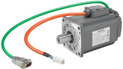 Siemens 1FL6042-2AF21-1LA1 servomotor, Pn=0.75 kW, Nn=3000 rpm, M0=2.39 Nm, MN=2.39 Nm, tengelymagasság 40 mm, abszolút 20 bites (12 bites többfordulatú) jeladó, tartófék nélkül, IP65 (1FL60422AF211LA1)