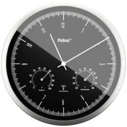 Mebus (19777) Rádiójel vezérlésű Falióra 25 cm x 5 cm Ezüst Zajtalan óraszerkezet (19777)