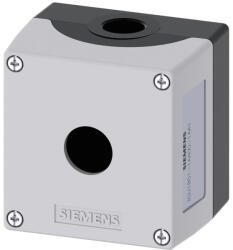 Siemens 3SU1851-1AA00-1AA1 nyomógomb tokozat koordináta/ID-key kapcsolóhoz, fém, 1 lyukú, szürke (3SU18511AA001AA1)