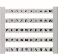 Weidmüller sorkapocs jelölő szám 1-50 fehér DEK 5 FS 1-50 0473560001 (0473560001)