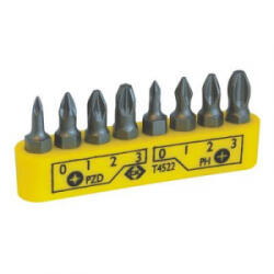 Carl Kammerling C. K. T4522 Csavarhúzó bit készlet 8 részes PH 0 1 2 3 und PZD 0 1 2 3 (T4522)
