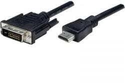 Manhattan HDMI / DVI átalakító kábel, 1x HDMI dugó - 1x DVI dugó 24+1 pólusú, 1, 8 m, Manhattan (372503-CG)