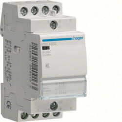 Hager ESC425 Mágneskapcsoló, 4Z, 25A, 230V AC, moduláris (ESC425)