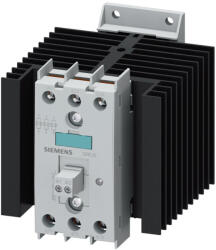 Siemens 3RF2430-1AC45 szilárdtest relé (SSR), 3x30A/48-600VAC, 4-30VDC működtető, hűtőbordával, csavaros (3RF24301AC45)