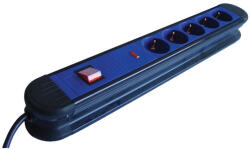 TRACON Ötös védővezetős kapcsolós elosztó túlfeszültség védelemmel 3m kábell HKT5-3M (HKT5-3M)