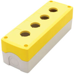 Tracon összeállított tokozat nyomógombokhoz, sárga 4-es 22, 5mm, IP65 - NYGD-4YE (NYGD-4YE)
