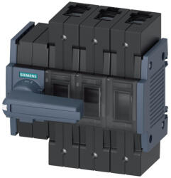Siemens 3KD3432-2NE10-0 szakaszolókapcsoló 4P 165A, baloldali működtetés, közvetlen szürke kar, kengyeles csatlakozó (3KD34322NE100)