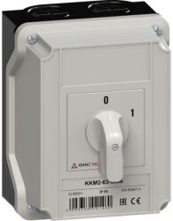 Ganz KKM2-63-6096 BE-KI kapcsoló, tokozott kézikapcsoló 63A, IP65, 4P, Ganz (902-6096-742)