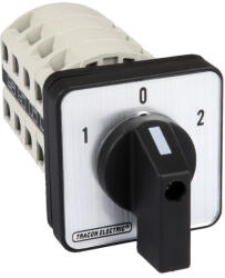 Tracon Választókapcsoló, 1-0-2 400V, 50Hz, 63A, 2×4P, 18, 5kW, 64×64mm, 60fok TKV-636/4 (TKV-636/4)