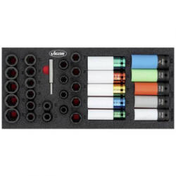 VIGOR Dugókulcs betét készlet 1/2 (12, 5 mm) 33 részes (V7324) (V7324)