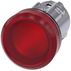 Siemens 3SU1051-6AA20-0AA0 jelzőlámpafej, piros, fém Sirius (3SU10516AA200AA0)