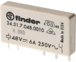 Finder 34.51. 7.060. 0010 Ultravékony printrelé 1CO(váltó) 6A 60V DC érzékeny (34.51.7.060.0010)