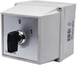 Ganz KKMZ1-32-6002 BE-KI kapcsoló, tokozott, kulcsos működtetésű kézikapcsoló 32A, IP42, 3P, Ganz (4ZF6002XZ00S20)