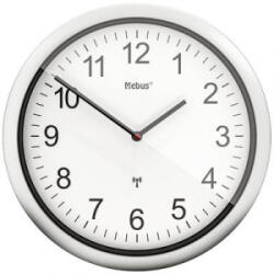 Mebus (19809) Rádiójel vezérlésű Falióra 25 cm x 4 cm Ezüst Zajtalan óraszerkezet (19809)