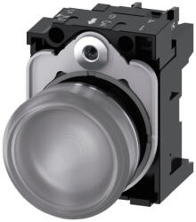 Siemens 3SU1152-6AA70-1AA0 komplett jelzőlámpa, átlátszó, 24VAC/DC, fém, csavaros Sirius (3SU11526AA701AA0)