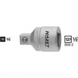 HAZET Adapter belsőnégyszögről 12, 5 mm (1/2) külső négyszögre 10 mm (3/8), Hazet 958-2 (958-2)