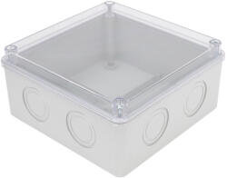Tracon műanyag elektronika doboz átlátszó fedéllel 150x150x70mm - MED15157T (MED15157T)