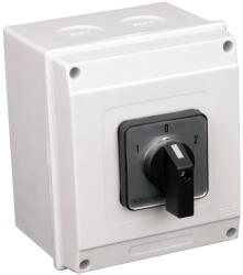Tracon Tokozott választókapcsoló, 1-0-2 400V, 25A, 2×4P, 7, 5kW, 48×48mm, 60fok IP65 TKV-256/4T65 (TKV-256/4T65)