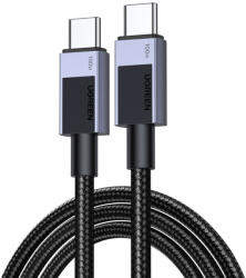 UGREEN L512 USB-C-USB-C töltő- és adatkábel, fonott, 5A, 100W, 3m, szürke