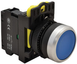 TRACON Egyszerű nyomókapcsoló, kék 1×NO, 5A IP65 NYK3-B Tracon (NYK3-B)
