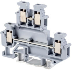 Tracon Emeletes ipari sorozatkapocs, csavaros, sínre, szürke 0, 2-4mm2, 500VAC, 24A TSKA2, 5/2S Tracon (TSKA2,5/2S)