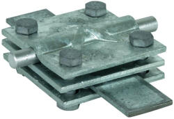 DEHN 321045 Keresztösszekötő kapocs St/tZn Rd 8-10/FI 30-40 mm-hez Fl 30-40/30-40 mm köztes lemezzel KS 8.10 FL40 STTZN (321045)