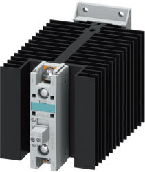 Siemens 3RF2370-3AA04 szilárdtest relé (SSR), 70A/48-460VAC, 24VDC műk. , hűtőbordával, rugós (3RF23703AA04)