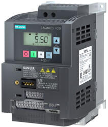 Siemens 6SL3210-5BB21-1BV1 frekvenciaváltó, 1x200-240VAC 1, 1kW/6A, beépített C1 szűrővel, BOP panellel, Siemens V20 Sinamics (6SL32105BB211BV1)