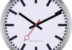 EUROTIME Rádiójel vezérlésű Falióra 30 cm Fekete (53820-05) (53820-05)