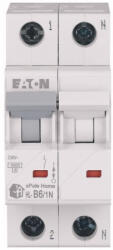 Eaton home kismegszakító 4, 5kA, 1P+N, 6A, b jelleggörbe, hl-b6/1n-194738 (194738)