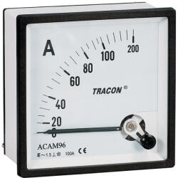 TRACON AC Ampermérő 96×96 mm, 10A ACAM96-10 Tracon (ACAM96-10)