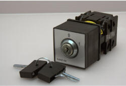 Ganz KKZ1-32-6002 BE-KI kapcsoló, kulcsos működtetésű kézikapcsoló 32A, IP42, 3P, Ganz (1ZF6002FZ00M20)