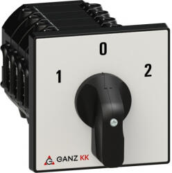 Ganz KK Kft Ganz KK2-80-6099 Átkapcsoló 0 állással, fogantyús kézikapcsoló 80A, 1-0-2 felirat, IP44, 4P (904-6099-801)