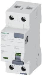 Siemens 5SV4312-0 FI-relé 25A 2P 30mA, AC típus (5SV43120)