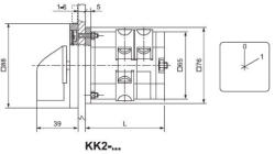 Ganz KKE2-63-6096 BE-KI kapcsoló, fogantyús kézikapcsoló 63A, IP65, 4P, Ganz (902-6096-731)