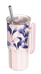 QUOKKA Umi szívószállal, 720 ml, Blue Feather