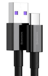 Baseus Superior USB-C gyorstöltő töltő- és adatkábel, 1m, fekete