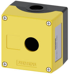 Siemens 3SU1801-0AA00-0AB2 nyomógomb tokozat, műanyag, 1 lyukú, sárga Sirius (3SU18010AA000AB2)