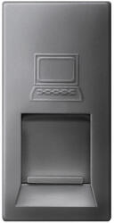 Siemens 5TG9874-2CM moduláris 1xRJ45 Cat. 5 aljzat, antracit (RAL7016), DELTA m-system (5TG98742CM)