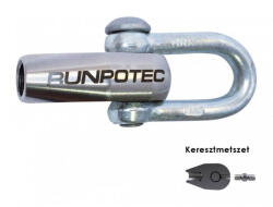 Runpotec 203830 csatlakozó alkatrész, Runpotec bilincs, átmérő 12 mm menettel, 12 mm, RUNPOTEC kábelbehúzó rendszerekhez (203830)