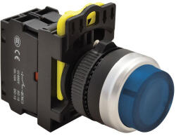TRACON Világító nyomókapcsoló, kiálló, kék 1×NO, 5A, IP42 LED NYK3-HLB Tracon (NYK3-HLB)