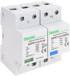 Tracon Túlfeszültség levezető T1+T2+T3 AC tipusú egybeépített ESPD1+2+3-25-1+1P Tracon (ESPD1+2+3-25-1+1P)