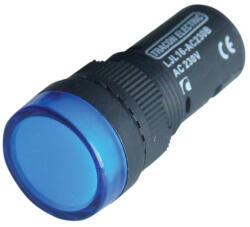 Tracon LED-es jelzőlámpa, kék 24V AC/DC, d=16mm - LJL16-BC (LJL16-BC)