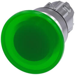 Siemens 3SU1051-1BD40-0AA0 világító nyomógombfej, zöld, 40 mm-es, fém Sirius (3SU10511BD400AA0)