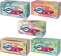 Zewa Softis Style illatmentes dobozos papír zsebkendő 4 rétegű 80 db