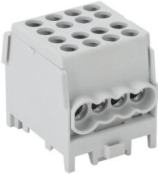 TRACON főáramköri leágazó kapocs, sínre szerelhető, szürke 2, 5-25mm2, 101A - FLECU-25-16-4 (FLECU-25-16-4)