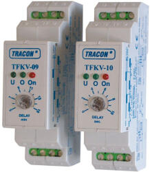 TRACON Védőrelé, feszültségfigyelő 1 és 3 fázisra, beáll. késl. TFKV-10 Tracon, Umin=160V, 0-10s, 5A/250V AC (TFKV-10)
