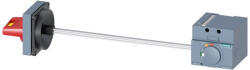 Siemens 3VA9157-0PK15 oldalsó rotációs hajtás 3VA1 100/160A-hez, komplett, piros/sárga, 8x8mm 300mm-es tengely, IP65 (3VA91570PK15)